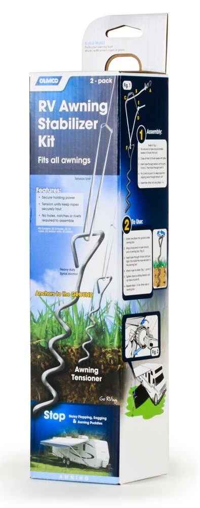 CAMCO 42563 RV Awning Stabilizer Kit, 2-pk - Image 2