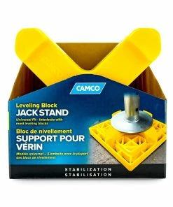 CAMCO 44636 Plastic Leveling Block Tongue Jack Stand, Yellow, 5-pk