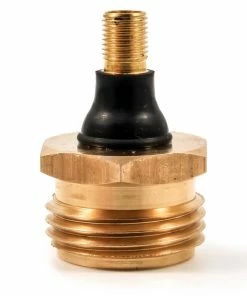 Camco Blow Out Plug With Schrader Valve, Brass