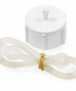 Camco 3/4-in Female Cap With Lanyard, White