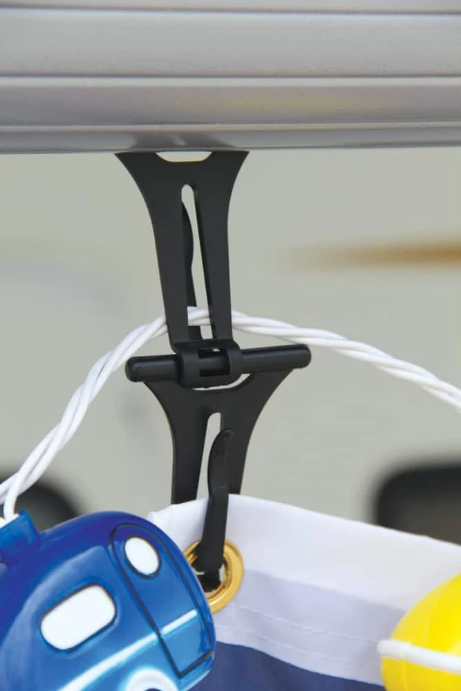 CAMCO 42720 Awning RV Hanger With Clip, Black, 8-pk - Image 3