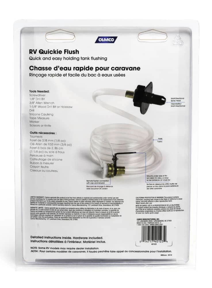 CAMCO 40123 Quickie Flush 8-in RV Holding Tank Rinser Kit - Image 4