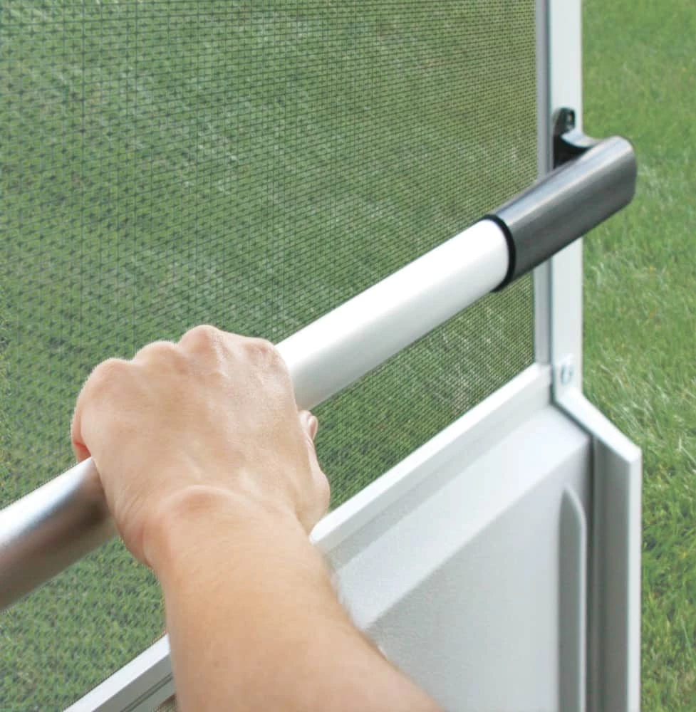 CAMCO 42185 Universal-Fit RV Screen Door Cross Bar, Black Handles - Image 2