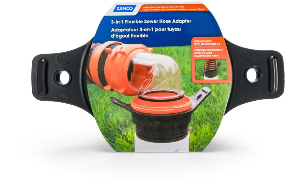 CAMCO 3-in-1 Flexible Sewer Hose Adapter - Image 2