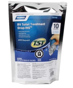 CAMCO TST Clean Scent Blue Enzyme Drop-In Tabs RV Holding Tank/Toilet Treatment, 10-pk