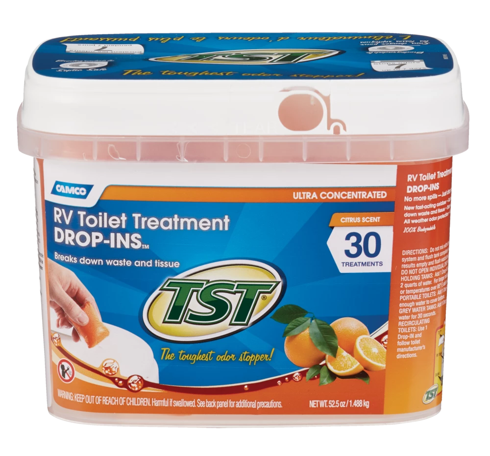 CAMCO TST Orange Scent Ultra Concentrated Drop-In Tabs RV Holding Tank/Toilet Treatment, 30-pk