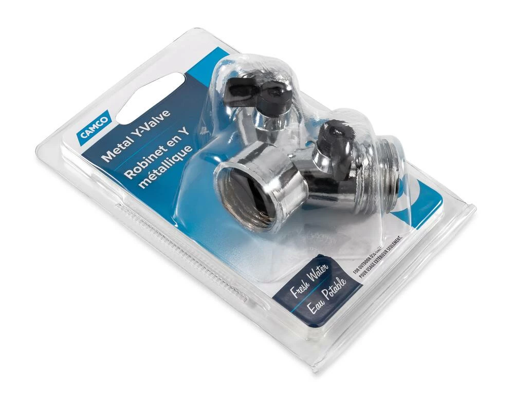 Camco Fresh Water Hose Y-Valve, Metal - Image 7