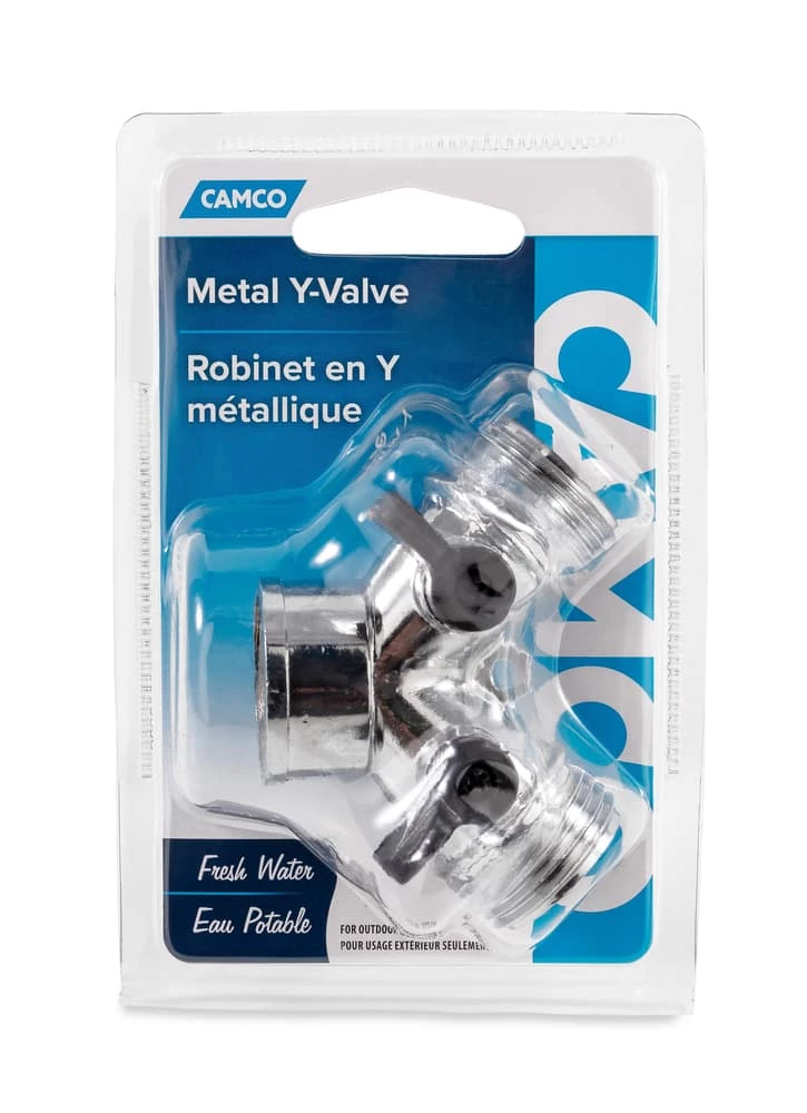 Camco Fresh Water Hose Y-Valve, Metal - Image 6
