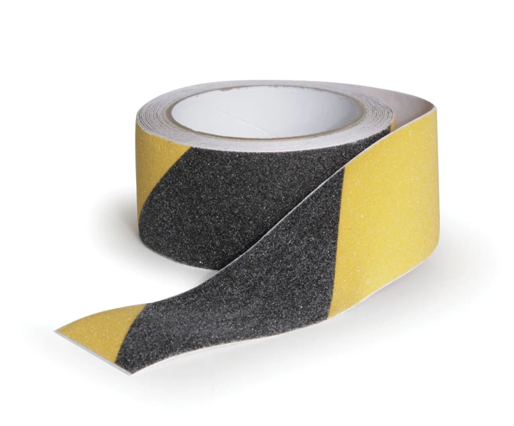 CAMCO 25405 High-Visibility Non-Slip Tape, 2 X 15-in, Black/Yellow