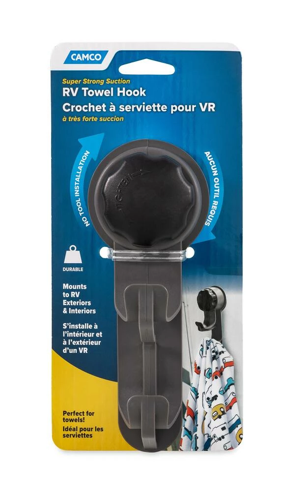 CAMCO 44027 Mechanical Suction Cup Hook For RV Surfaces, Grey - Image 3