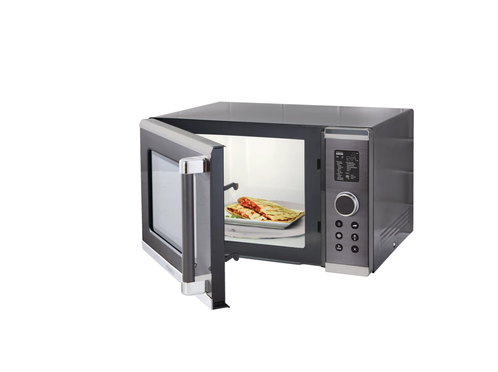 PADERNO Countertop Microwave With Even-Heat Inverter Technology, 1.3 Cu.ft, Black Stainless Steel - Image 2