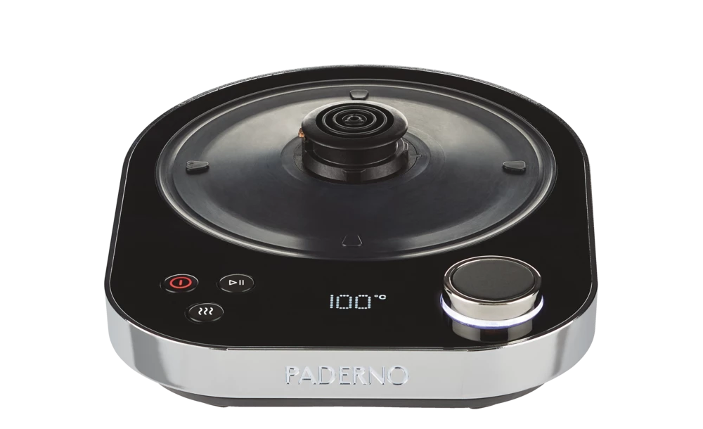 PADERNO Cordless Programmable Electric Kettle W/ Digital Display, Black Stainless Steel, 1.7L - Image 7