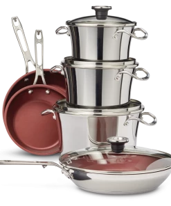 PADERNO Stackable Stainless Steel Cookware Set, 10-pc
