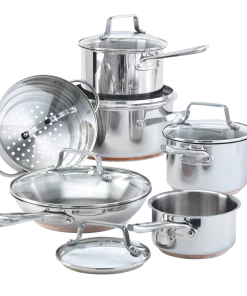 PADERNO Copper Core, Stainless Steel Cookware Set, Oven Safe, 12-pc