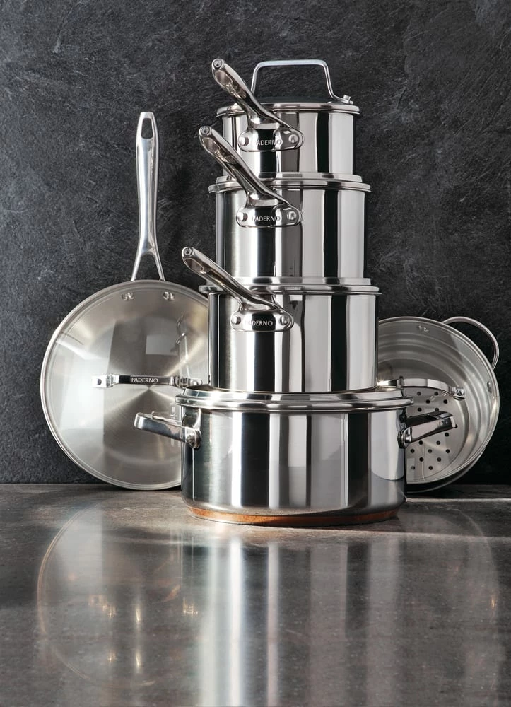 PADERNO Copper Core, Stainless Steel Cookware Set, Oven Safe, 12-pc - Image 12