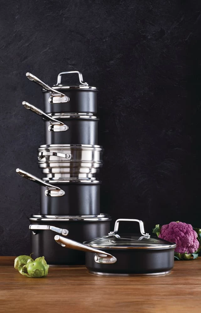 PADERNO Hard Anodized Cookware Set, Non-Stick, PFOA-Free, Dishwasher & Oven Safe, 12-pc - Image 7