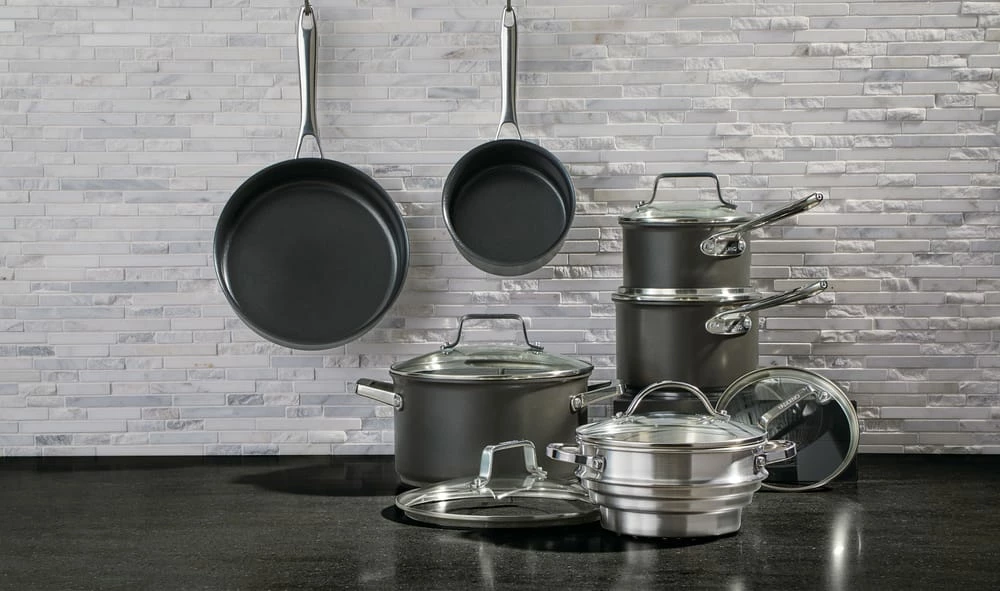 PADERNO Hard Anodized Cookware Set, Non-Stick, PFOA-Free, Dishwasher & Oven Safe, 12-pc - Image 8