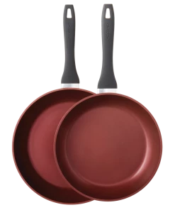 PADERNO Classic Frying Pan, PFOA-Free, Non-Stick, Maroon, 2-pk, 26cm & 30cm