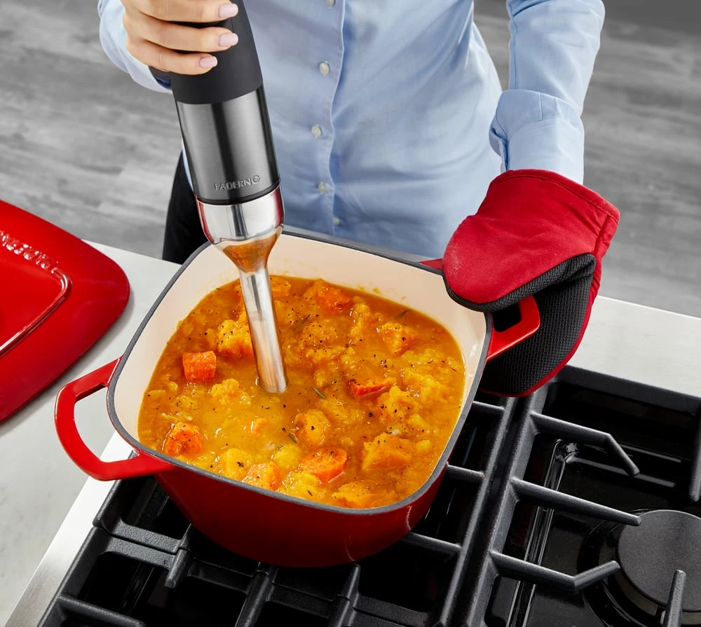 PADERNO 2-Speed Corded Hand Blender W/ Vortex Blade, Black Stainless Steel - Image 12