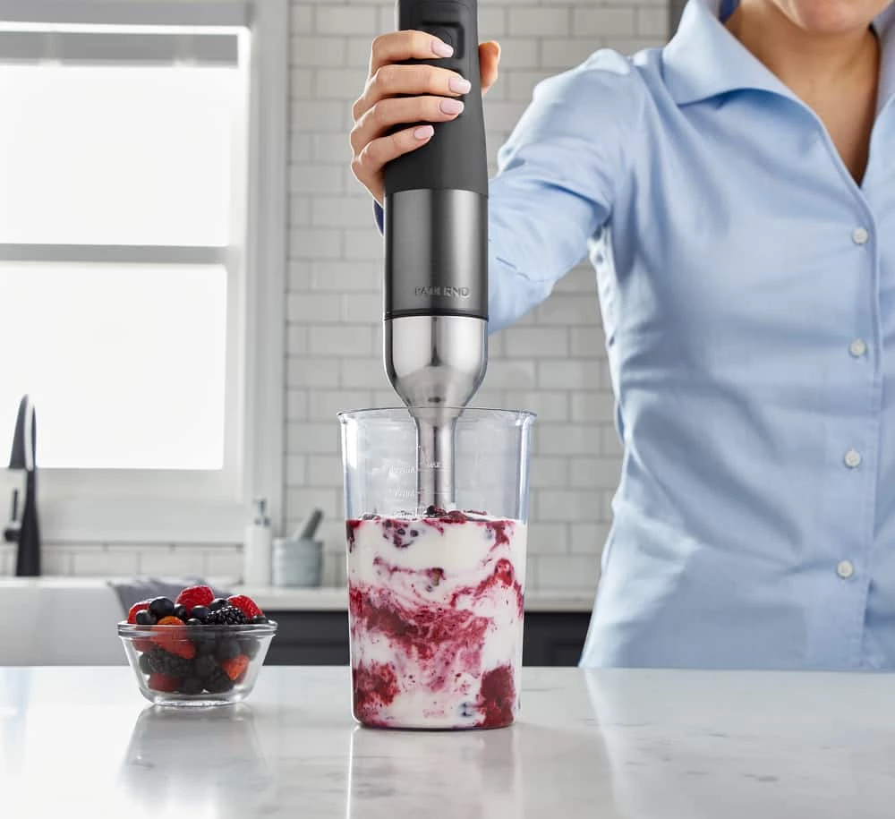 PADERNO 2-Speed Corded Hand Blender W/ Vortex Blade, Black Stainless Steel - Image 8
