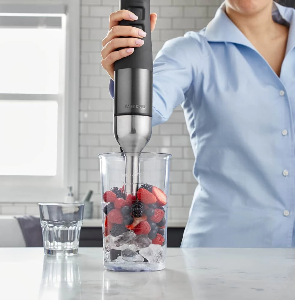 PADERNO 2-Speed Corded Hand Blender W/ Vortex Blade, Black Stainless Steel - Image 6