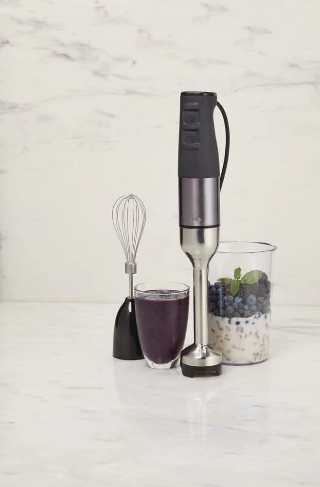 PADERNO 2-Speed Corded Hand Blender W/ Vortex Blade, Black Stainless Steel - Image 9