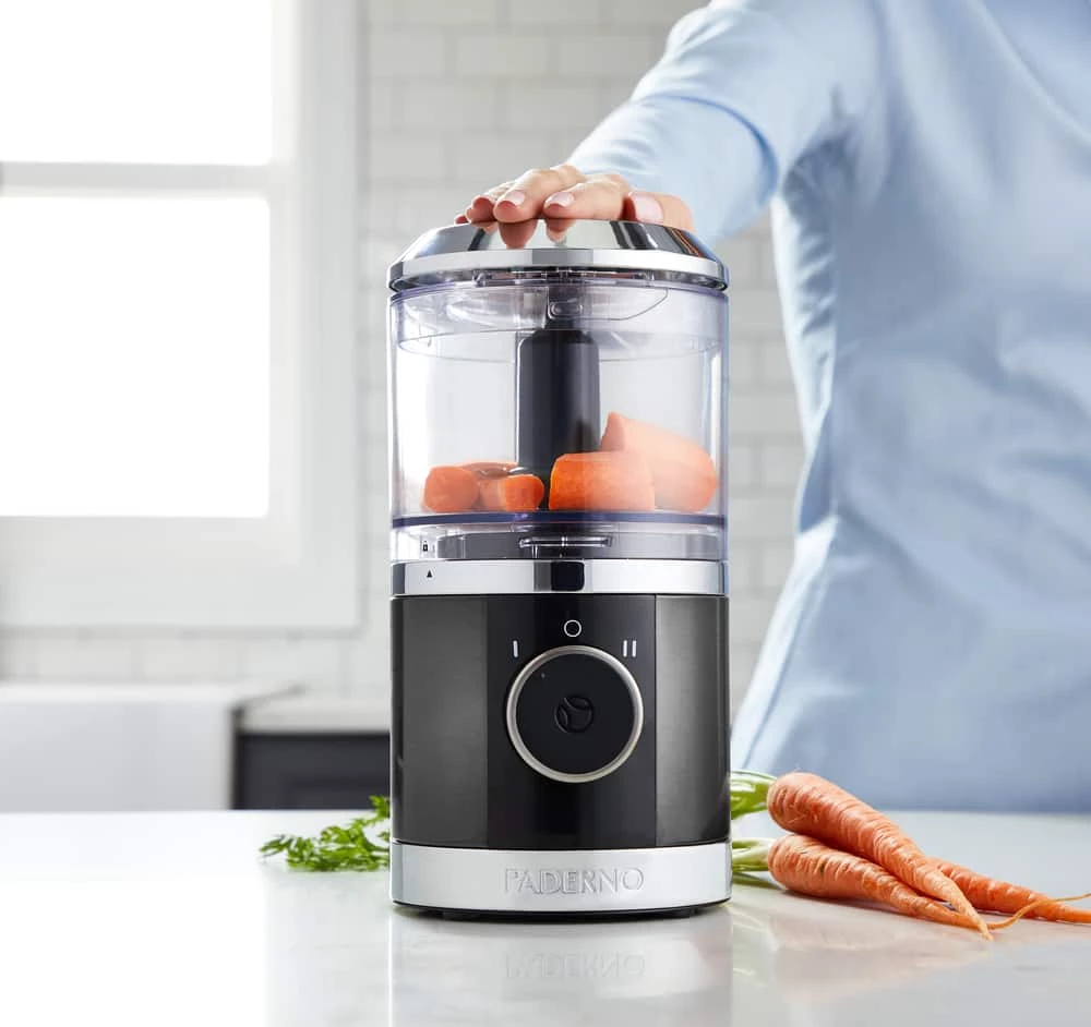 PADERNO Compact 3 Cup Food Chopper W/ Vortex Blade, Black Stainless Steel - Image 9