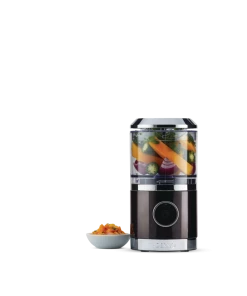 PADERNO Compact 3 Cup Food Chopper W/ Vortex Blade, Black Stainless Steel