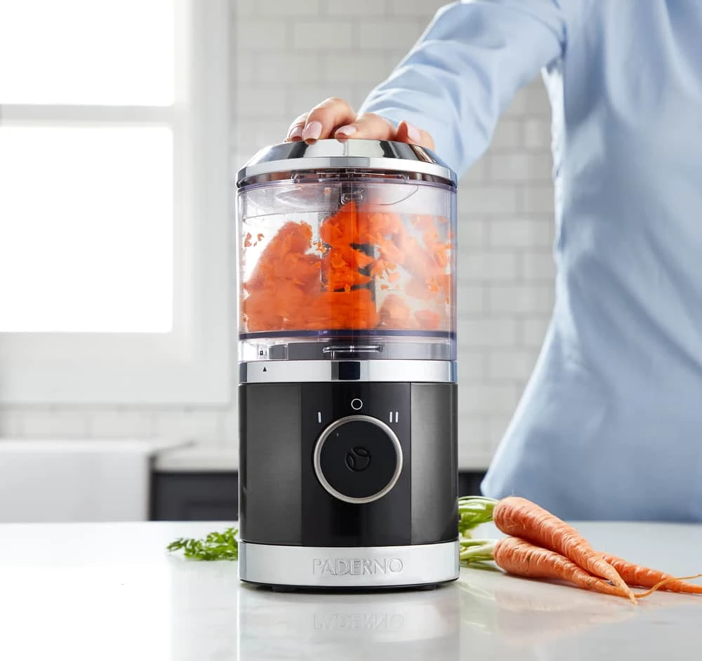 PADERNO Compact 3 Cup Food Chopper W/ Vortex Blade, Black Stainless Steel - Image 6