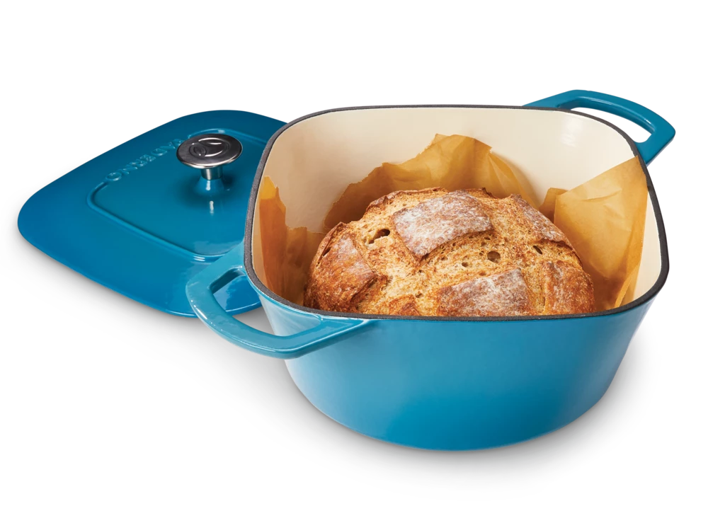 PADERNO Dutch Oven, Durable Cast Iron, Oven Safe, Teal, 5qt - Image 3