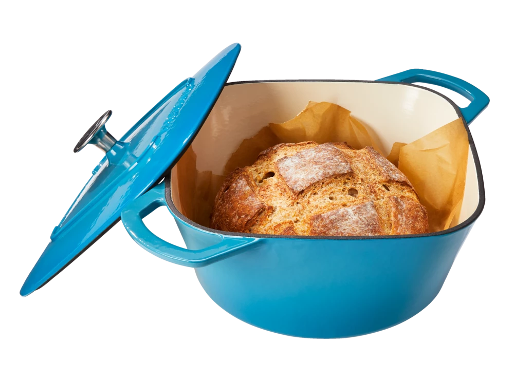 PADERNO Dutch Oven, Durable Cast Iron, Oven Safe, Teal, 5qt - Image 4