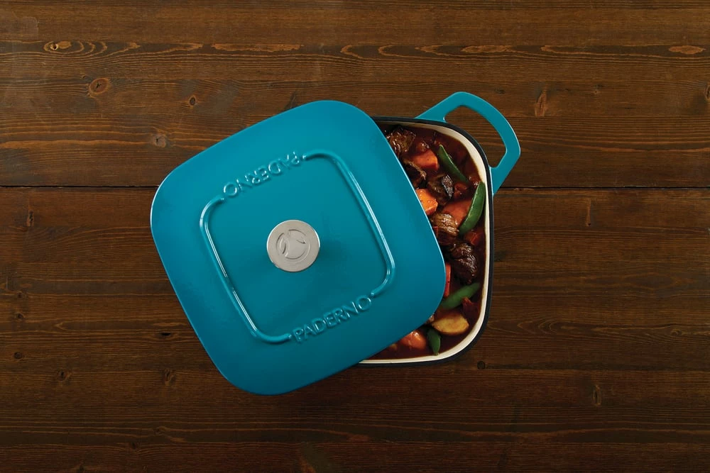 PADERNO Dutch Oven, Durable Cast Iron, Oven Safe, Teal, 5qt - Image 6