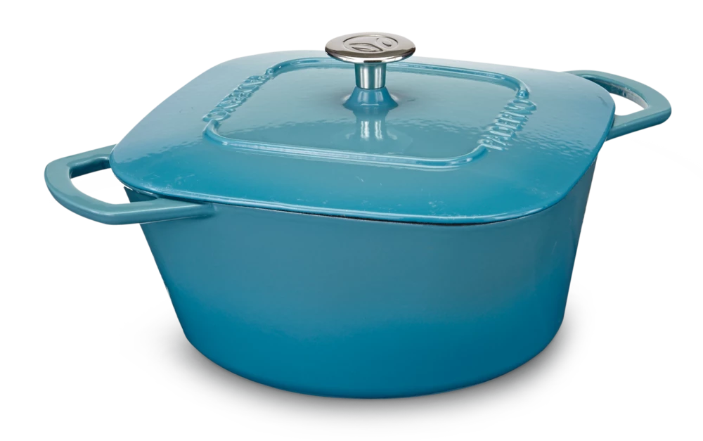 PADERNO Dutch Oven, Durable Cast Iron, Oven Safe, Teal, 5qt