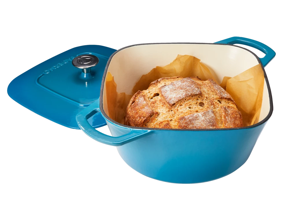 PADERNO Dutch Oven, Durable Cast Iron, Oven Safe, Teal, 5qt - Image 5