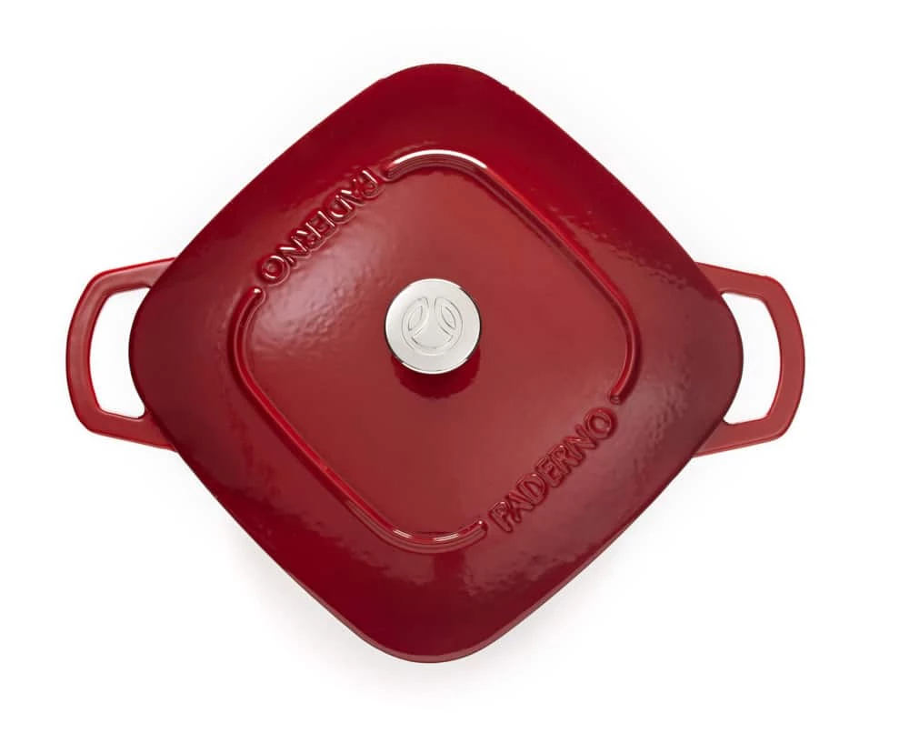 PADERNO Dutch Oven, Durable Cast Iron, Oven Safe, Red, 6.5qt - Image 4