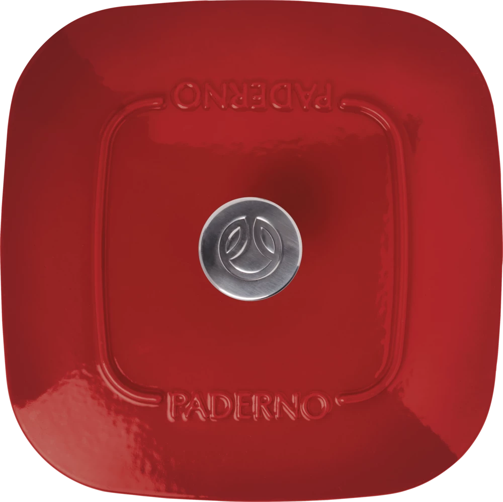 PADERNO Dutch Oven, Durable Cast Iron, Oven Safe, Red, 6.5qt - Image 3