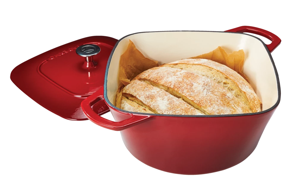 PADERNO Dutch Oven, Durable Cast Iron, Oven Safe, Red, 6.5qt - Image 7