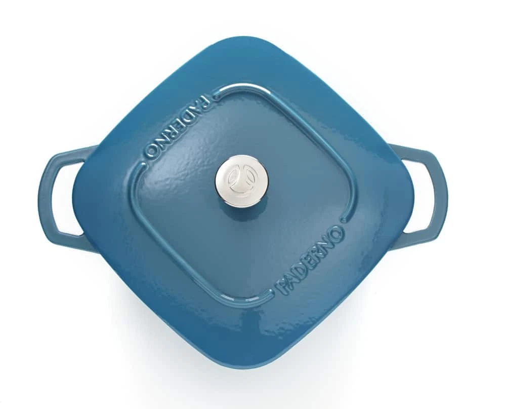 PADERNO Dutch Oven, Durable Cast Iron, Oven Safe, Teal, 6.5qt - Image 2