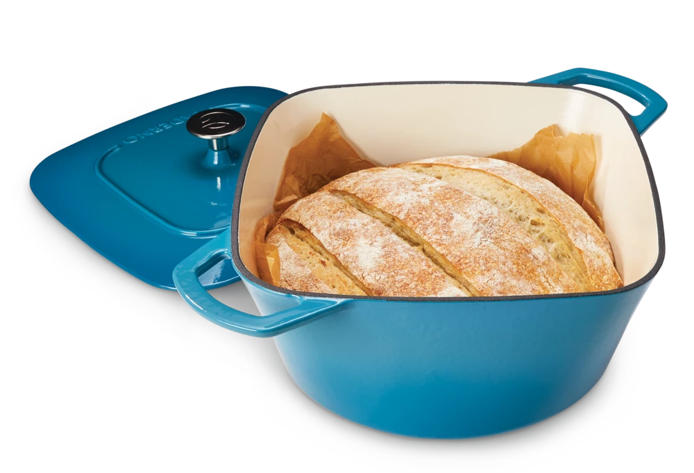 PADERNO Dutch Oven, Durable Cast Iron, Oven Safe, Teal, 6.5qt - Image 5