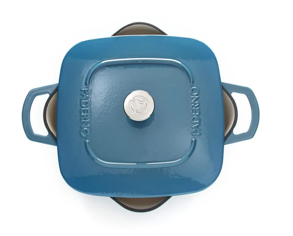 PADERNO Dutch Oven, Durable Cast Iron, Oven Safe, Teal, 6.5qt - Image 3