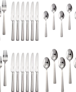 PADERNO Argentia Professional Series 60-pc Stainless Steel Flatware Set, Serves 12