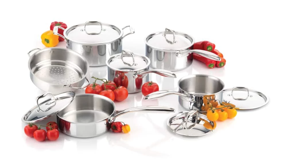 PADERNO Canadian Professional Clad Cookware Set, Dishwasher & Oven Safe, 12-pc - Image 5