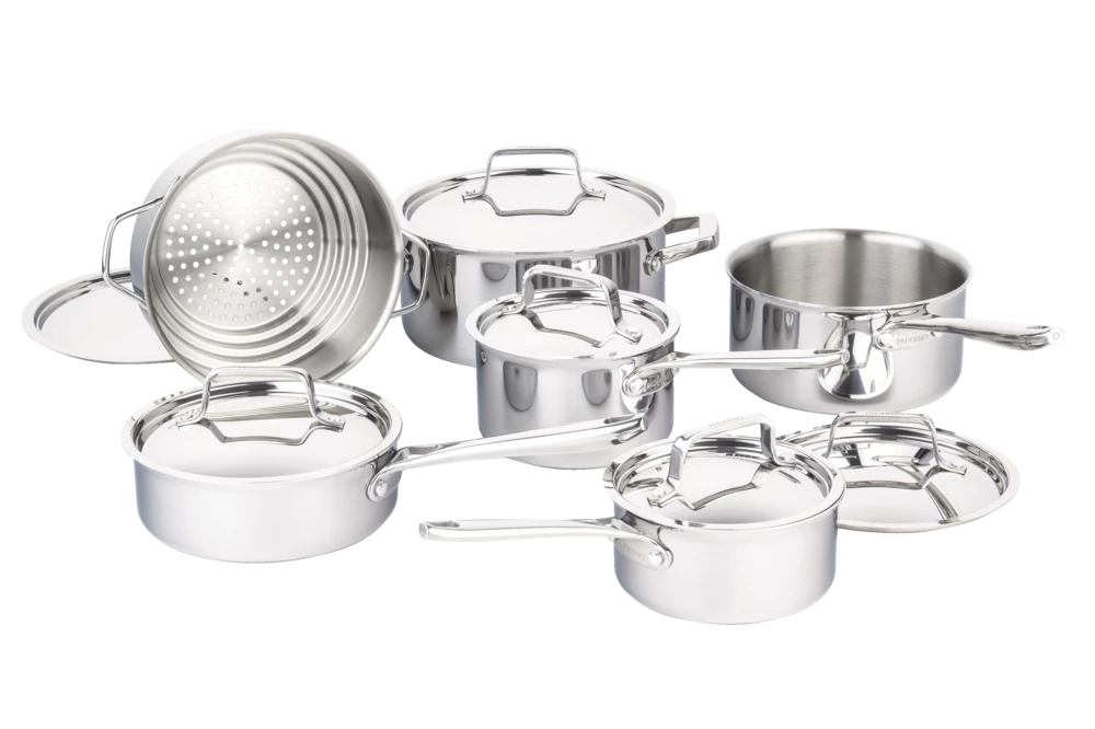 PADERNO Canadian Professional Clad Cookware Set, Dishwasher & Oven Safe, 12-pc - Image 2