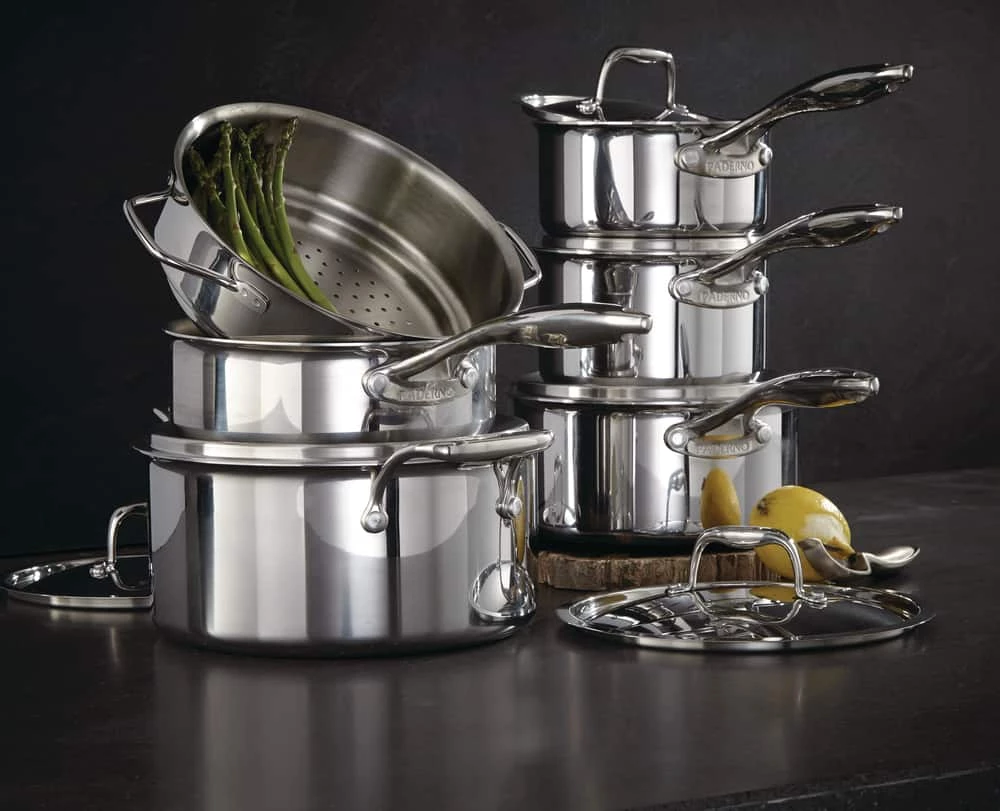 PADERNO Canadian Professional Clad Cookware Set, Dishwasher & Oven Safe, 12-pc - Image 15