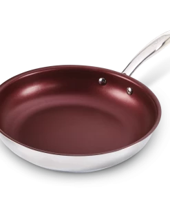 PADERNO Canadian Signature Stainless Steel Frying Pan, Non-stick, Oven Safe, 24cm