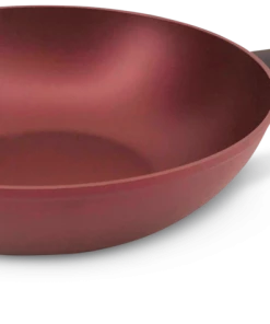 PADERNO Classic Wok Stir Fry Pan, Non-Stick, Maroon, 30-cm