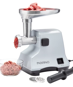 PADERNO Electric Meat Grinder, Silver