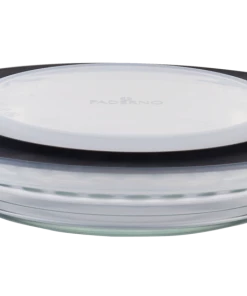 PADERNO Glass Pie Plate With Lid, 1.4-qt