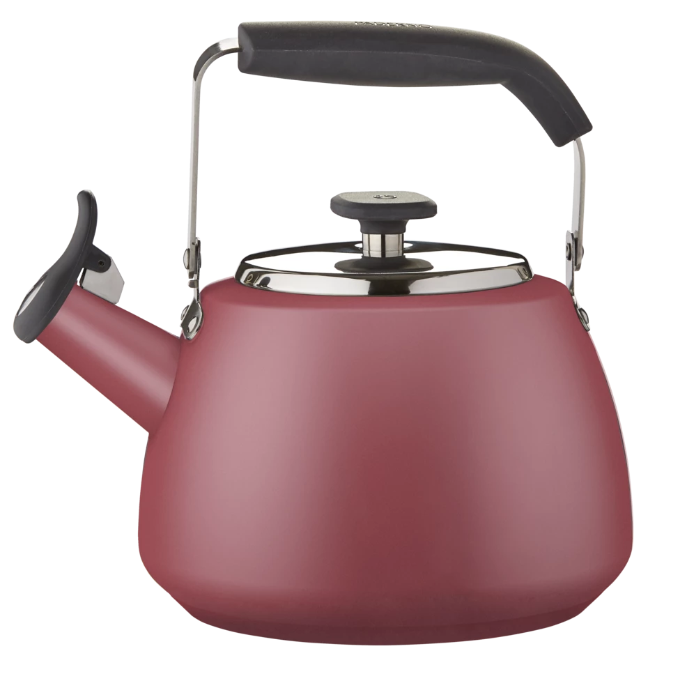 PADERNO Stainless Steel Stovetop Kettle, 1.9-L, Red