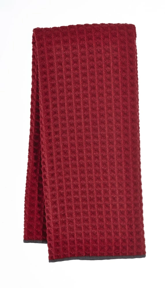 PADERNO Microfiber Waffle Kitchen Towels, 18-in X 28-in, 2-pk, Red
